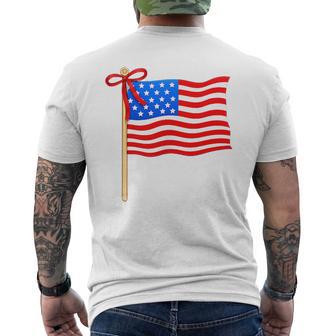 2 Sides Loves Jesus And America Too 4Th Of July Men's T-shirt Back Print - Thegiftio UK