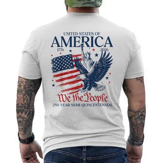 250 Year Semi-Quincentennial Eagle America Usa 4Th Of July Men's T-shirt Back Print - Thegiftio UK