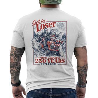 250 Years 250Th Anniversary Usa July 4Th Washington Lincoln Men's T-shirt Back Print - Thegiftio UK