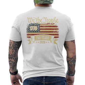 250 Years Birthday America Usa 250Th Anniversary 4Th Of July Tri-Blend Men's T-shirt Back Print - Thegiftio UK