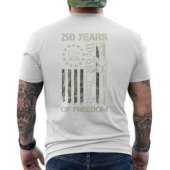250 Years Freedom 1776-2026 We The People 250Th Usa Flag Gun Tri-Blend Men's T-shirt Back Print - Thegiftio UK
