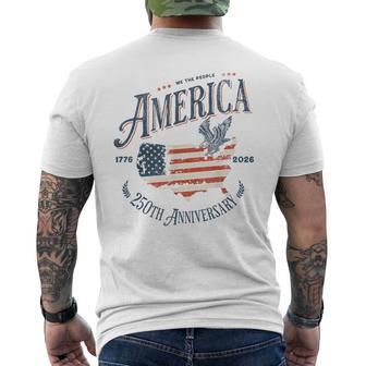 250Th Anniversary 4Th Of July America アメリカ ヴィンテージ メンズTシャツ バックプリント - Kawaiitshirt
