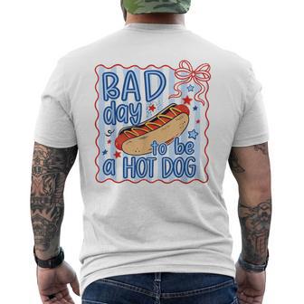 4Th Of July Its A Bad Day To Be A Hotdog Men's T-shirt Back Print - Thegiftio UK