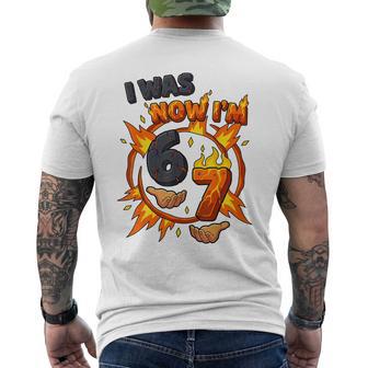 I Was 6 Now I'm 7 7Th Birthday 6 7 Birthday Boys Men's T-shirt Back Print - Thegiftio UK