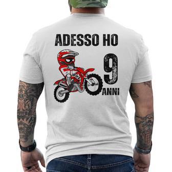 9 Anni Compleanno Motocross Bambino Regalo 9 Anni Dirt Bike T-shirt da uomo con stampa posteriore - Novitaregali