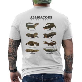 Alligators Of The World Global Alligator Species Men's T-shirt Back Print - Thegiftio UK