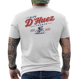 Alpe Dhuez France Cycling Climb Graphic Men's T-shirt Back Print - Thegiftio UK