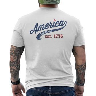 America 250 Years Est 1776 Men's T-shirt Back Print - Thegiftio UK