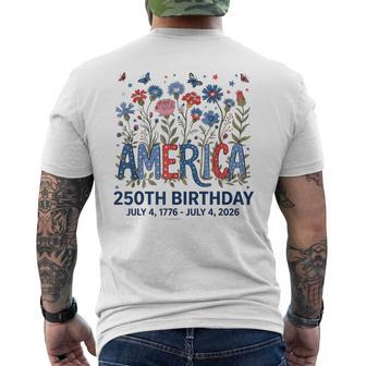 America Usa 250Th Birthday 4Th Of July Men's T-shirt Back Print - Thegiftio UK