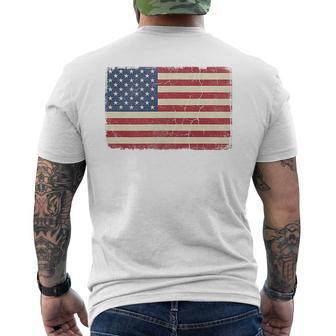American Flag Retro Jersey Vintage Usa Patriotic Men's T-shirt Back Print - Thegiftio UK