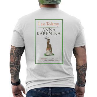 Anna Karenina Leo Tolstoy ヴィンテージブックカバー メンズTシャツ バックプリント - Kawaiitshirt