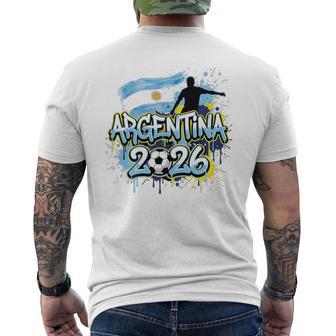 Argentina Arg 26 Bandera Colorida Paraalpicaduras De Pintura Camiseta Hombre Estampado Espalda - Regaloses