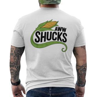 Aww Shucks Corn Pun Corn On The Cob Men's T-shirt Back Print - Thegiftio UK