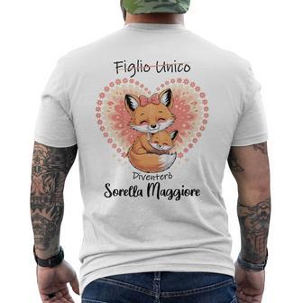 Bambino Annuncio Gravidanza Diventeròorella Maggiore 2027 T-shirt da uomo con stampa posteriore - Novitaregali
