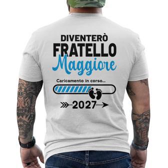 Bambino Diventerò Fratello Maggiore 2027 Fratello Maggiore 2027 T-shirt da uomo con stampa posteriore - Novitaregali