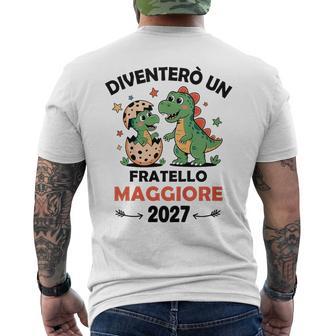 Bambino Fratello Maggiore 2027 Diventerò Fratello Maggiore 2027 T-shirt da uomo con stampa posteriore - Novitaregali
