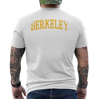Berkeley Ca Throwback Vintage Worn Classic Men's T-shirt Back Print - Thegiftio UK