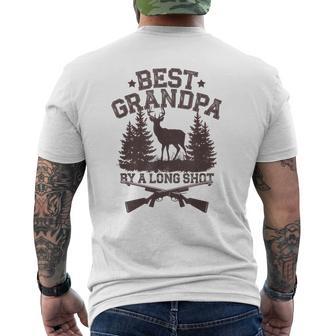 Best Grandpa By A Long Shot Deer Hunting Fathers Day Men's T-shirt Back Print - Thegiftio UK