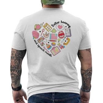 Better Speech Hearing Month Speech Therapy Slp Graduation Men's T-shirt Back Print - Thegiftio
