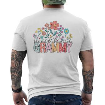 Blessed To Be Called Grammy Flowers Men's T-shirt Back Print - Thegiftio UK