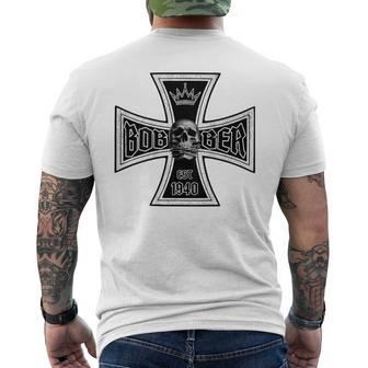 Bobber 1940Kull – Retro Motorcycle Biker T-Shirt mit Rückendruck - Seseable