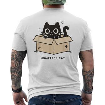 Boîte Pour Chatans Abri Chat Noir Mignon T-shirt imprimé au dos - Cadeauxyz