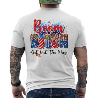 Boom Bitch Get Out The Way Usa 4Th Of July Fireworks Men's T-shirt Back Print - Thegiftio UK
