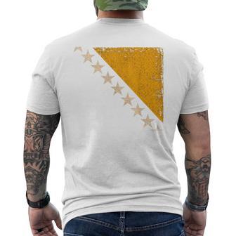 Bosnia And Herzegovina Flag Souvenir Men's T-shirt Back Print - Thegiftio UK