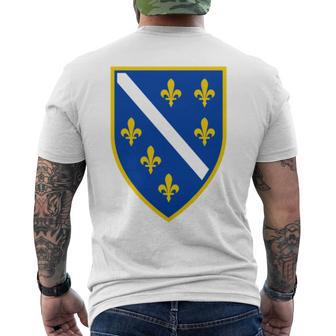 Bosnia's Former Emblem Bosnian Coat Of Arms From 1992-1998 Comfort Colors Crop Top Men's T-shirt Back Print - Thegiftio UK