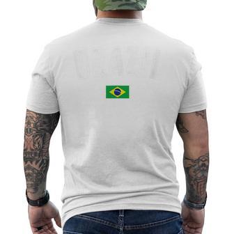Brasile Maglia Calcio Brasiliana Bandiera Brasile Away Kitendita T-shirt da uomo con stampa posteriore - Novitaregali