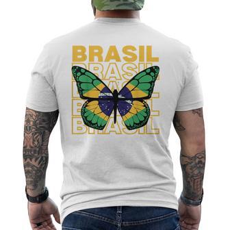 Brazil Butterfly Brazilian Woman Brazilian Girl Brasil Men's T-shirt Back Print - Thegiftio UK