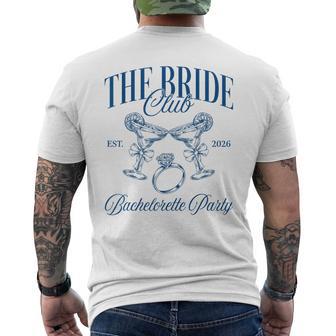 The Bride Club Est 2026 Bach Crew Bachelorette Party Men's T-shirt Back Print - Thegiftio