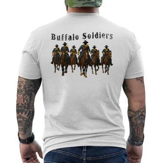 Buffalo Soldiers African American Black Military History Men's T-shirt Back Print - Thegiftio UK
