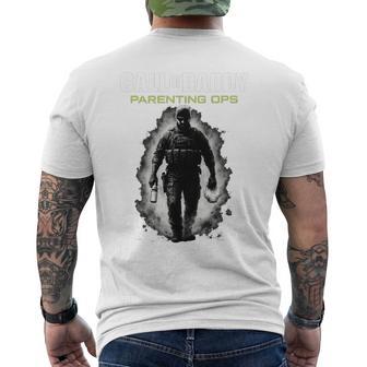 Call Of Daddy Parenting Ops Father's Day Great Dad Joke Men's T-shirt Back Print - Thegiftio UK