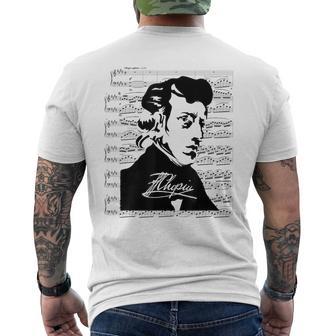 Camisa De Frederic Chopin Para Amantes De La Música Chopin Regalo De Pianista Camiseta Hombre Estampado Espalda - Regaloses