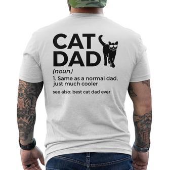 Cat Dad Definition Best Cat Dad Ever Divertente Amante Dei Gatti T-shirt da uomo con stampa posteriore - Novitaregali