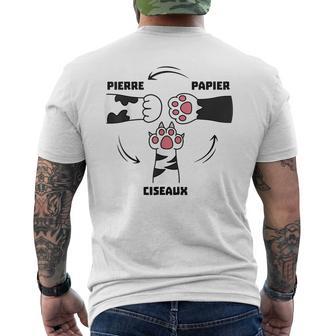 Chat Pierre Papier Ciseaux T-shirt imprimé au dos - Cadeauxyz