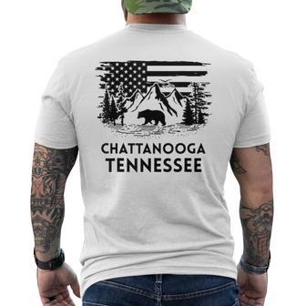Chattanooga テネシーベア アメリカ国旗 南部 メンズTシャツ バックプリント - Kawaiitshirt