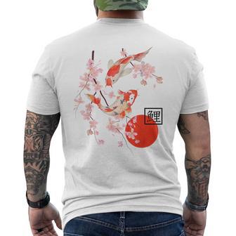 Chemise En Fleurs De Cerisier Japonais Koi Carpe Poissonakura Graphic T-shirt imprimé au dos - Cadeauxyz