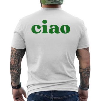 Ciao Italian Heritage Ciao Amore Italy Men's T-shirt Back Print - Monsterry