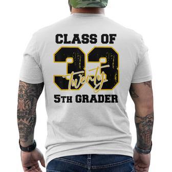 Class Of 2033 5Th Grader Elementary School Back To School Men's T-shirt Back Print | Mazezy