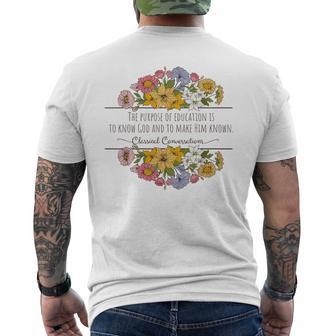 Classical Conversations Homeschool Purpose Of Education Men's T-shirt Back Print - Thegiftio UK