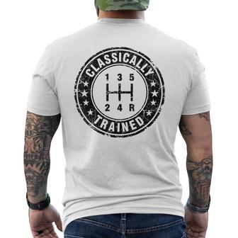 Classically Trained Car Guy Manual Transmission Stick Shift Men's T-shirt Back Print - Thegiftio UK