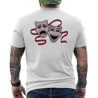 Comedia Y Tragedia Teatro Máscaras Camiseta Hombre Estampado Espalda - Regaloses