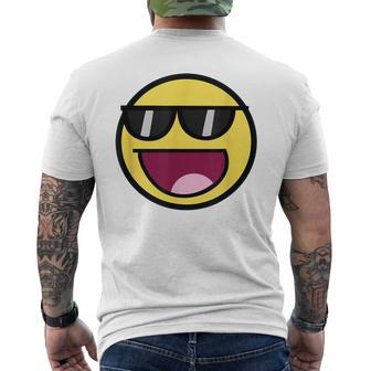 Cool Epic Face サングラス グラフィック シェード ファニー ミーム メンズTシャツ バックプリント - Kawaiitshirt