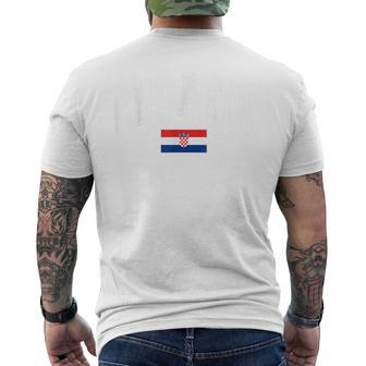 Croatia Croatian Flag Hrvatska Graphic Men's T-shirt Back Print - Monsterry