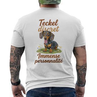 Dachshund Divertido Y Orgulloso – Perro Con Un Temperamento Único Camiseta Hombre Estampado Espalda - Regaloses
