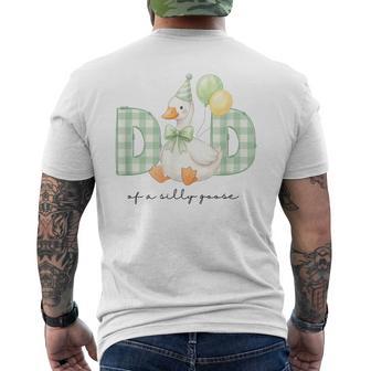 Dad Of The Silly Goose Birthday Matching Family Outfit Men's T-shirt Back Print | Mazezy