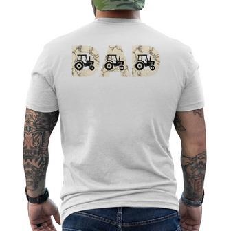 Dad Tractor Farm Father Fathers Day For Men Men's T-shirt Back Print - Thegiftio UK