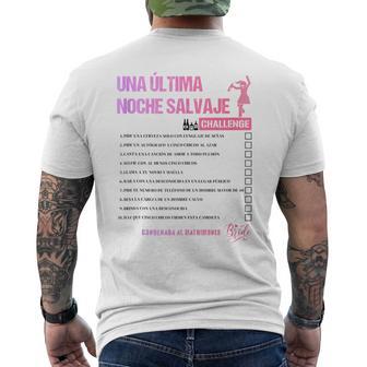 Despedida Deoltera Checklist Divertido Para La Novia In Mangas Camiseta Hombre Estampado Espalda - Regaloses